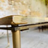 Table basse vintage en marbre et onyx circa 60/70