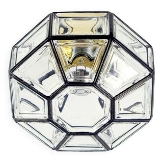 Glass flush mount from Limburg 1960s