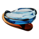 1960s ashtray or catch-all in blown and handcrafted Murano glass. Made in Italy.
