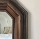 Beveled mirror with molded wooden frame - 87x67 cm