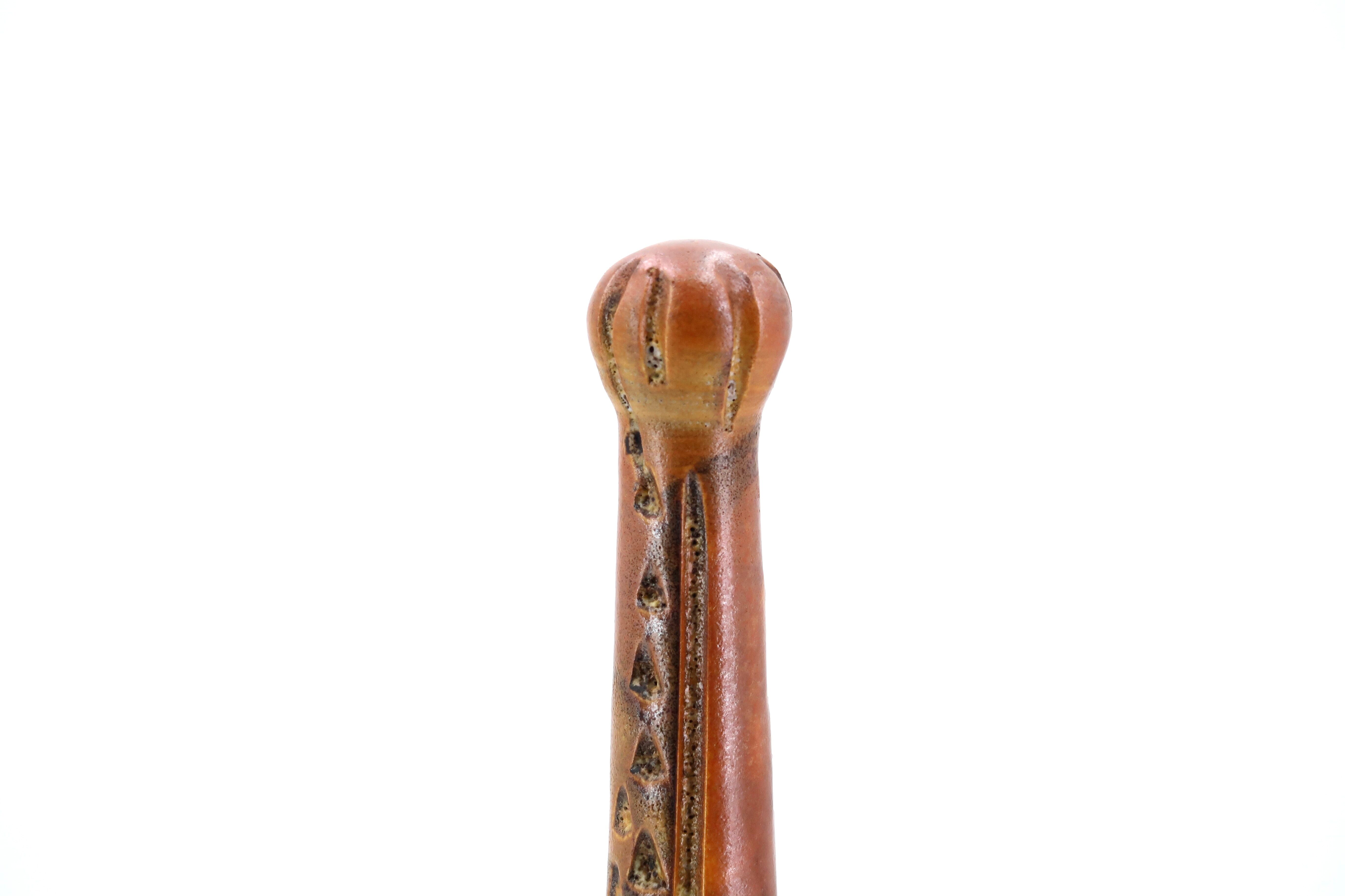 Stylized ceramic pitcher by Huguette Bessone, Vallauris