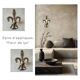 Brutalist iron wall light "fleur de lys"