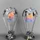 Paire de Lampes Fer Forgé, Thème de la Vigne, Müller Frères, Art Déco, 1925
