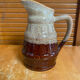 Vintage flamed ceramic barrel-shaped pitcher by revol, 0.5l