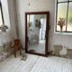 Late 19th century XL wooden mirror