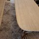 Table manger travertin.