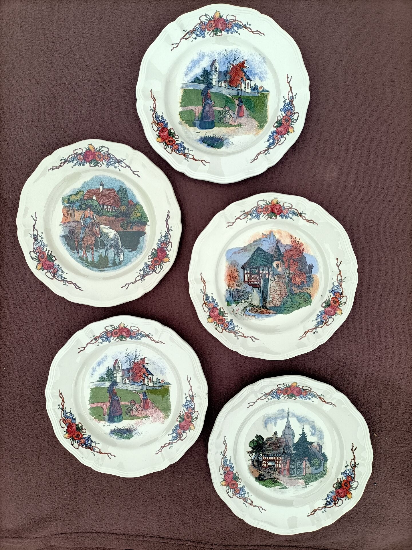Digoin Sarreguemines plates
