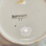Salad bowl in faience model maryvonne floral