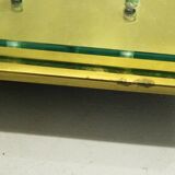 Brass and Glass Ceiling/ Wall Lamp by Hillebrand , 1990s