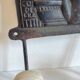 Coat rack made of steel and porcelain