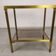 Golden brass sofa end