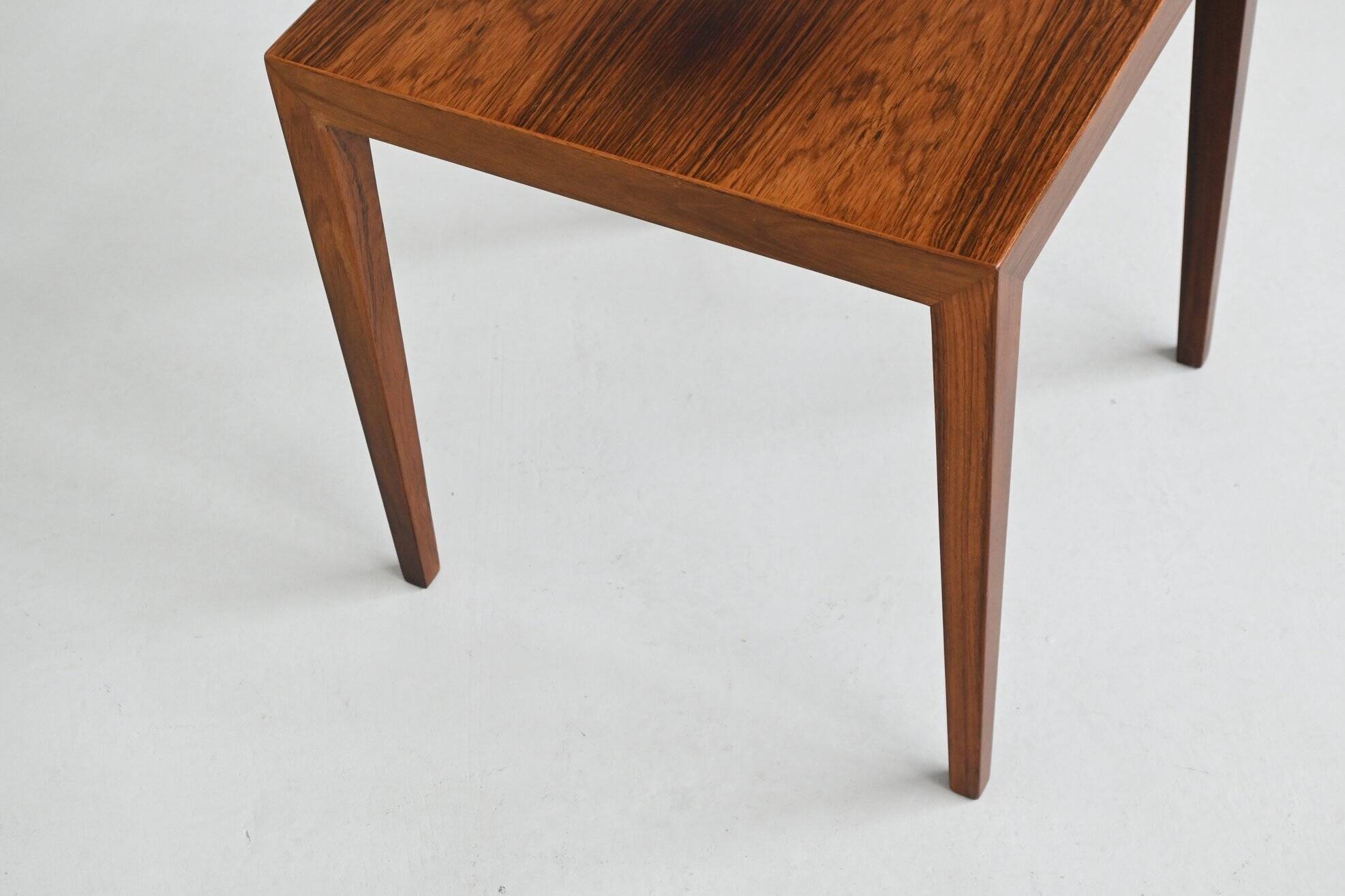 Severin Hansen pair of side tables in rosewood Haslev Denmark 1960