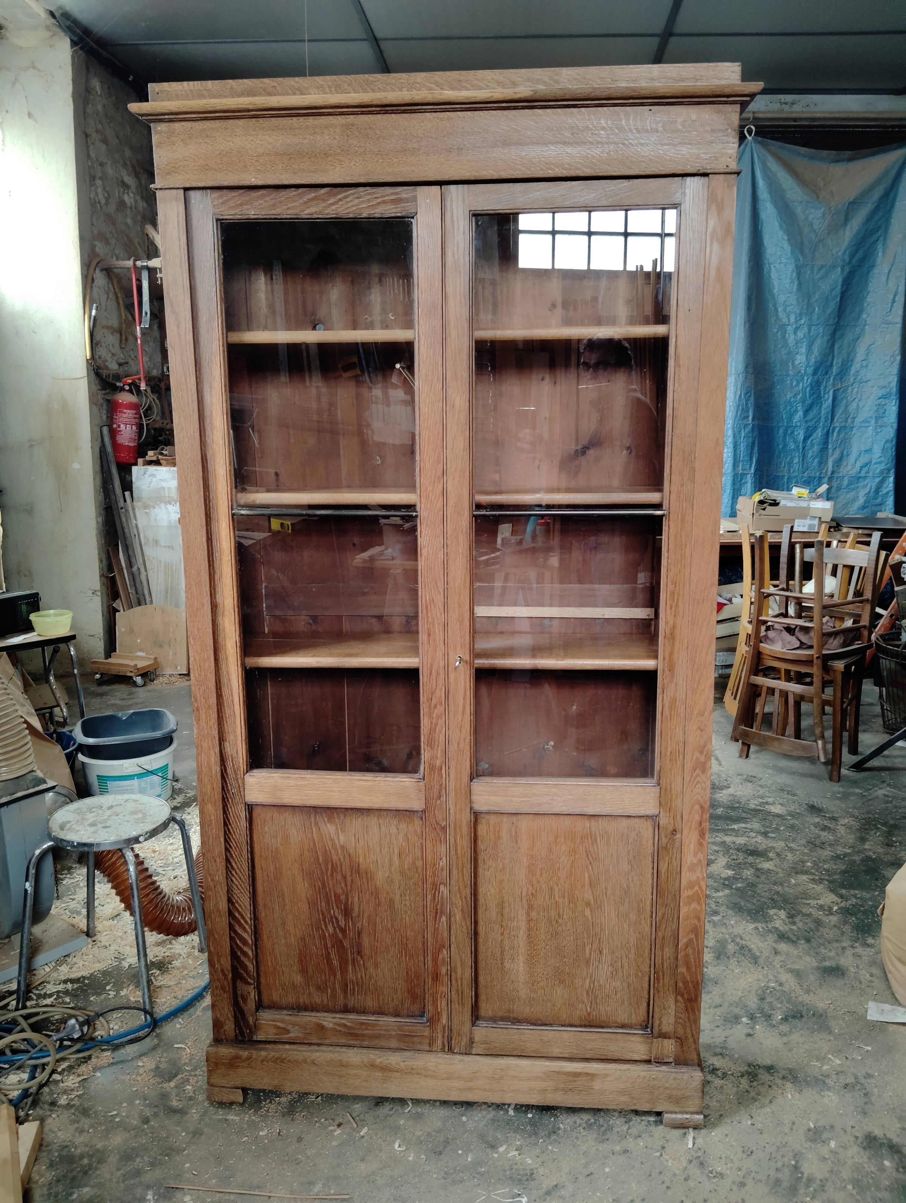 Restored antique library cabinet
