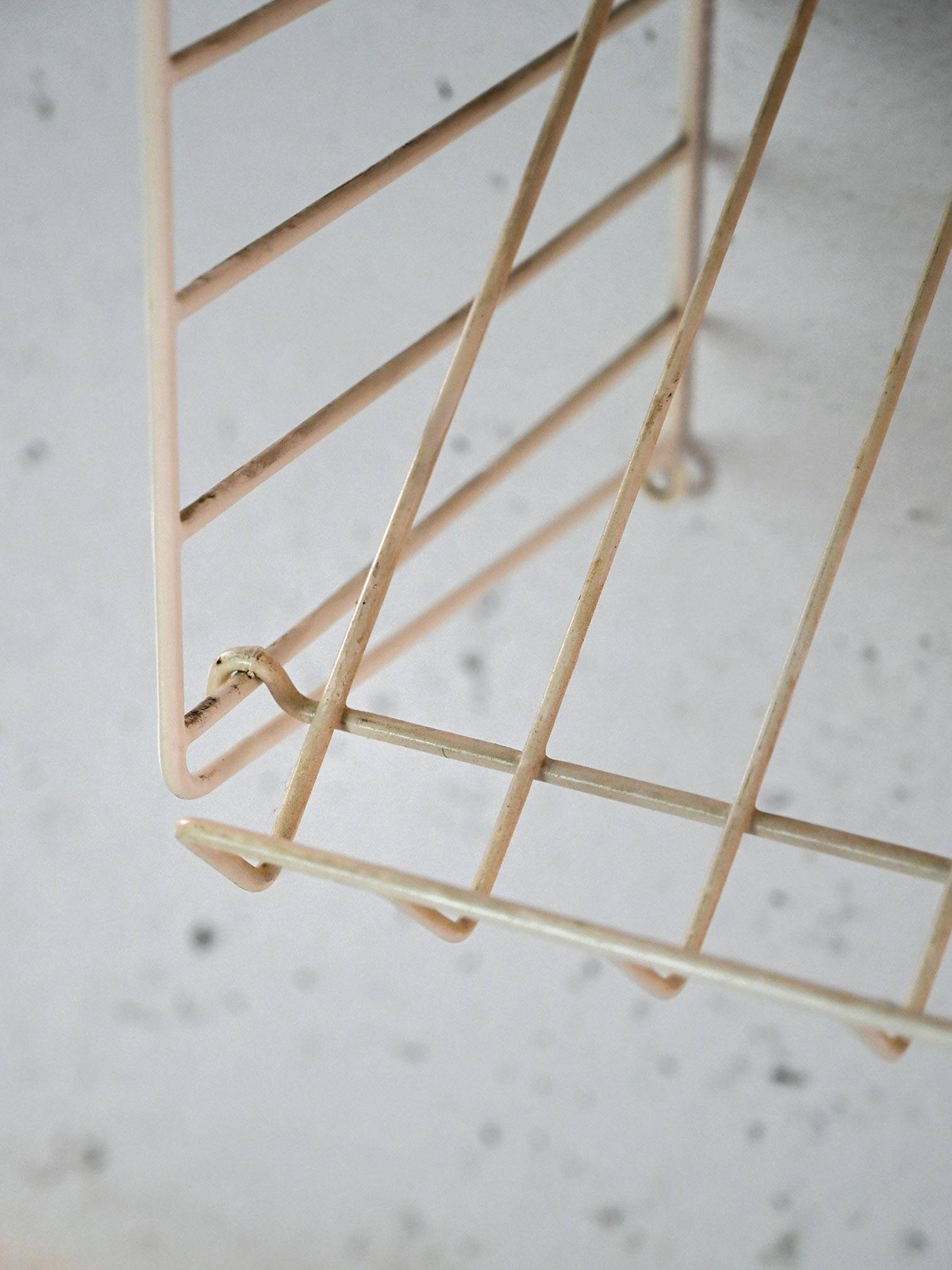 Vintage shelves with metal frame