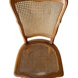 Pair of Louis XV style chairs - Rattan cane seat