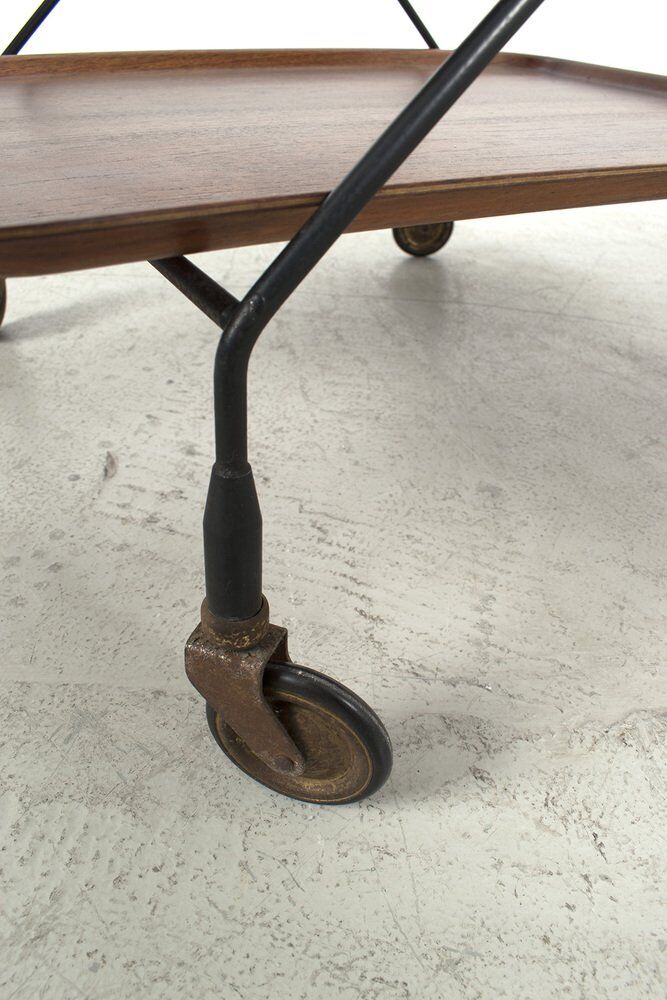 Teak and string cart by Jie Gantofta for Paul Nagel
