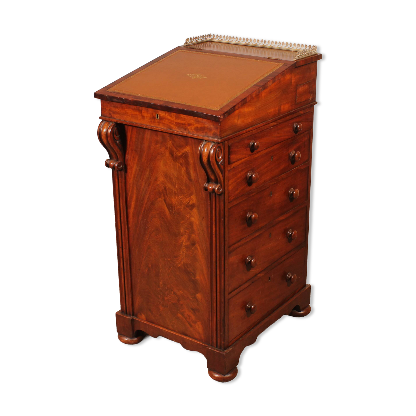 Regency period mahogany Davenport circa 1810 with mechanism