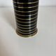 Vintage 1960 black cigarette case with gold stripes - 14 x 7 cm