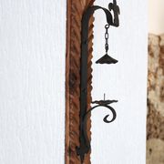 Bougeoir mural en bois et métal, années 60