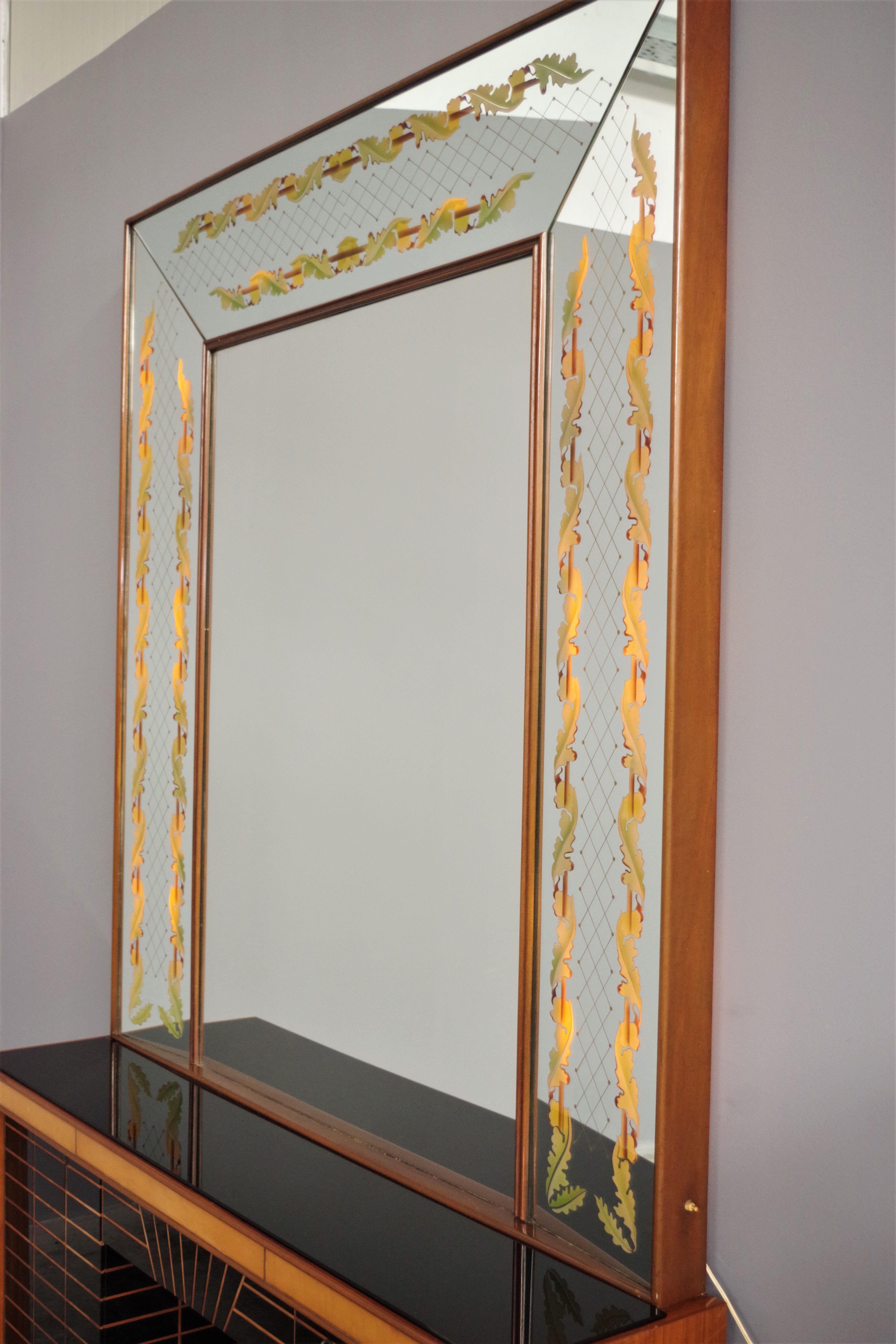 Sideboard with mirror by Luigi Brusotti, 1940