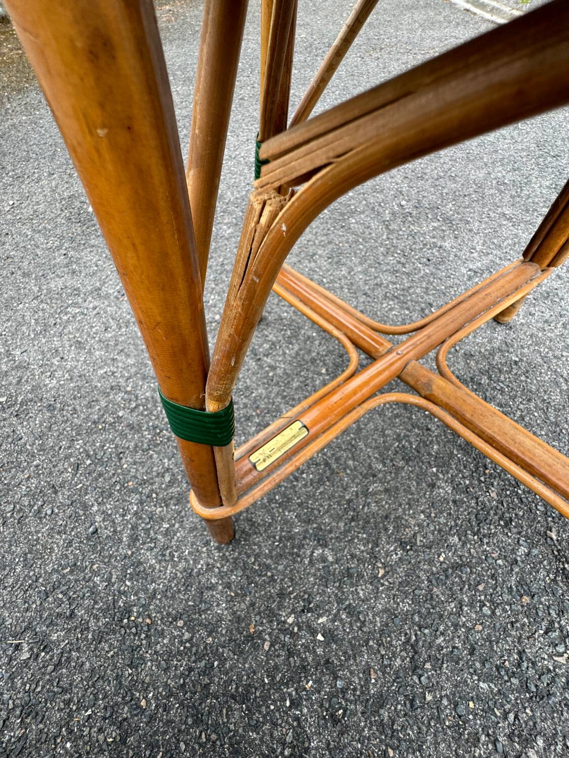 Set of 3 woven rattan bistro chairs Drucker SA