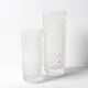 Ensemble de 2 vases en verre pressé de cire vintage / František Pečený / 1972