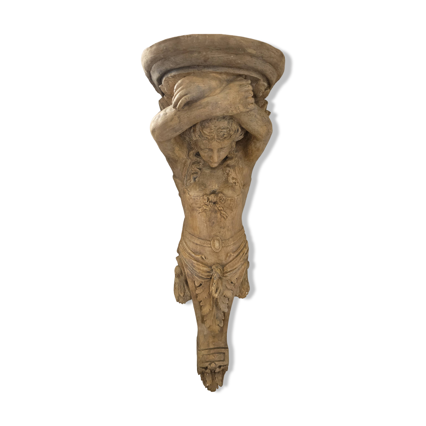 Cariatide en plâtre