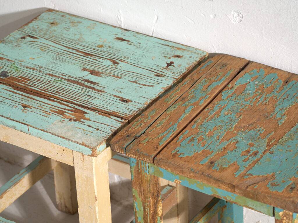 Antique pine bedside tables – Central Europe, circa 1940 #4