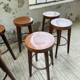 6 vintage Baumann bar stools