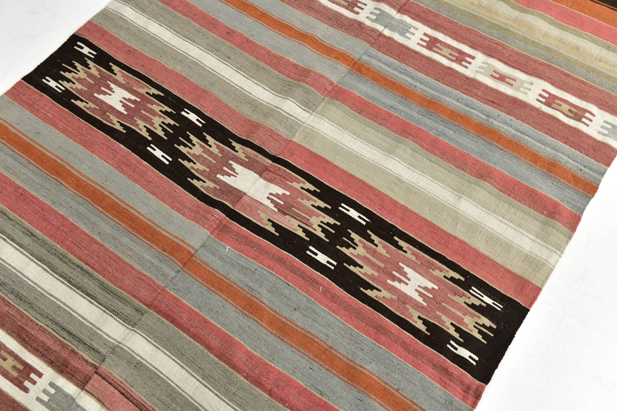 Red & Brown Turkish Kilim Rug 140x243Cm SK 35178