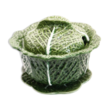 Soup pot of Portugal cabbage leaves in green slurry
