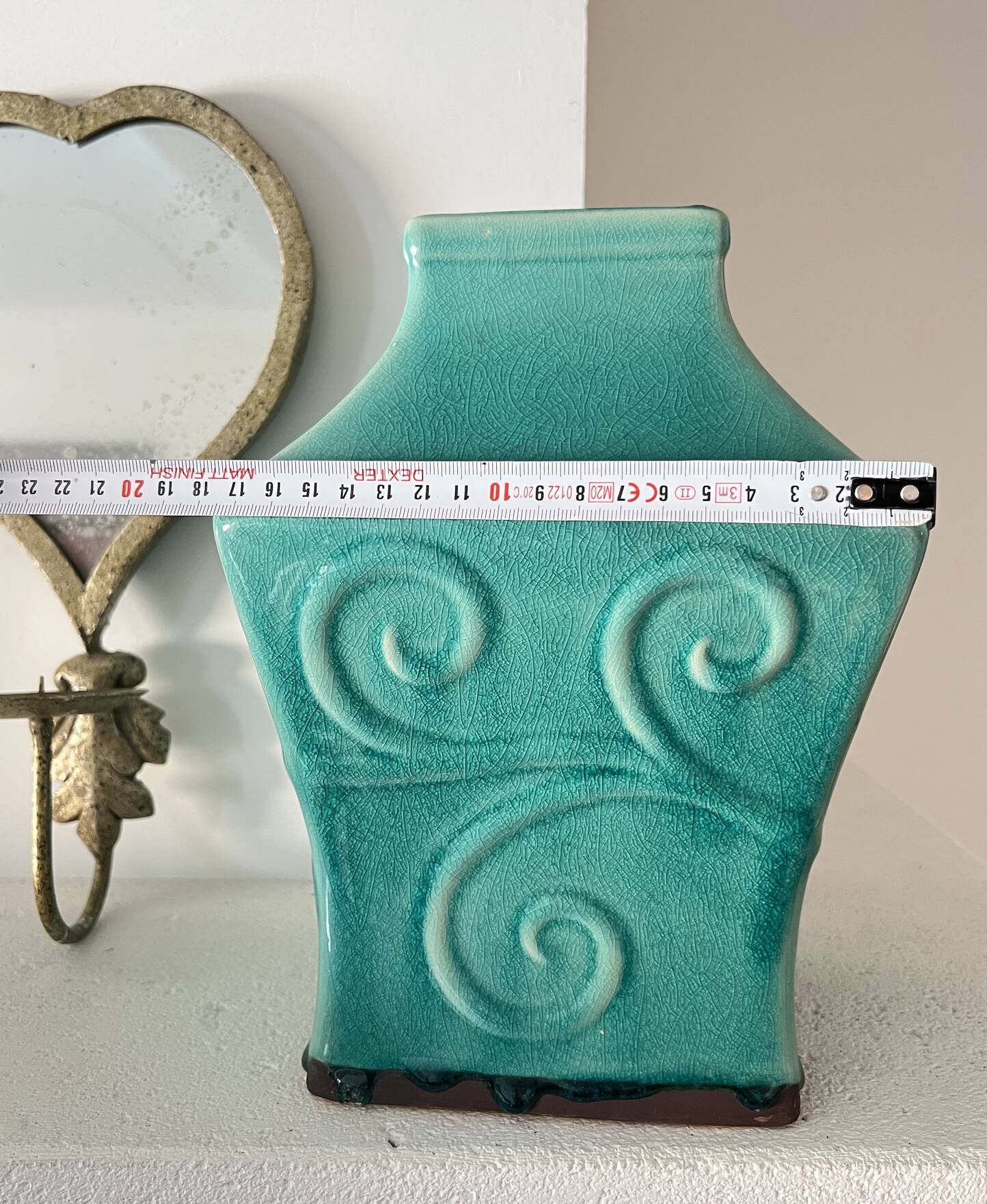 Glazed blue ceramic vase – Celadon style Chinese work