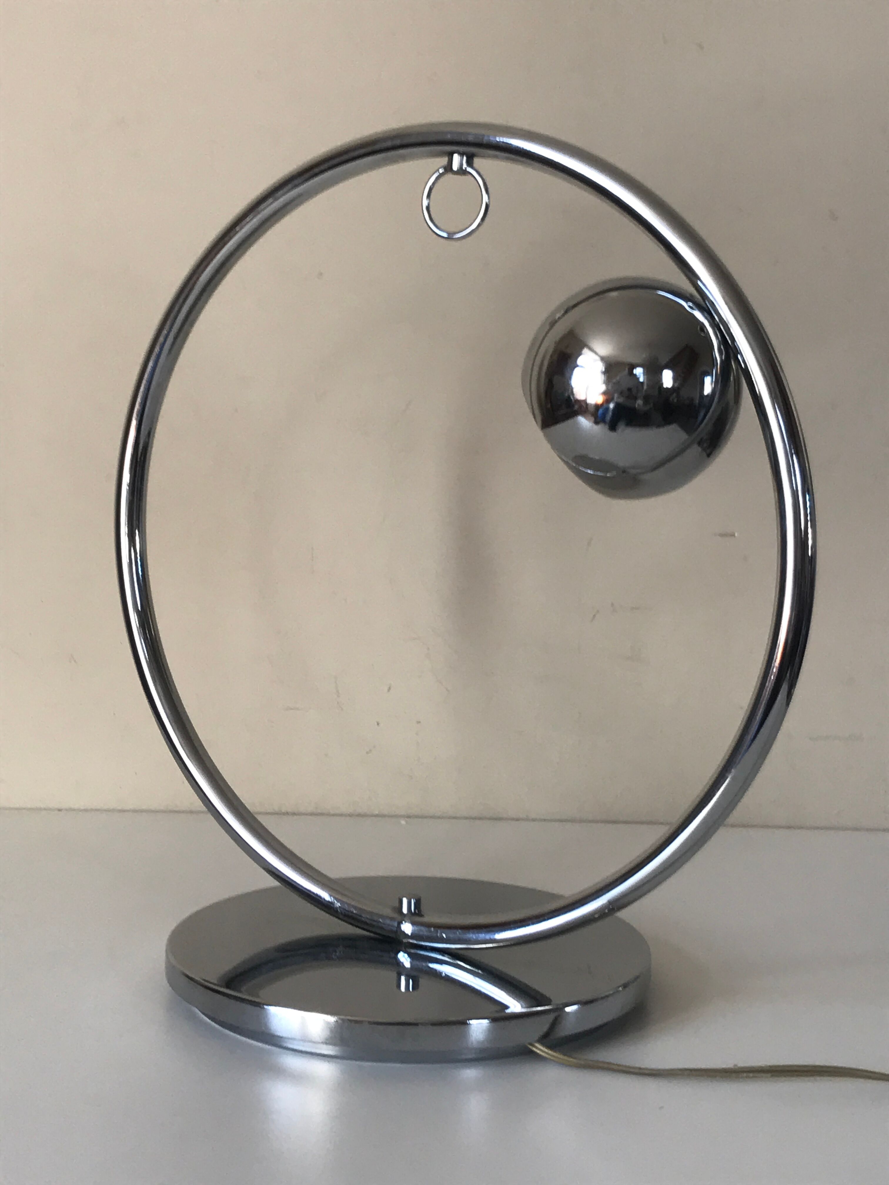 Vintage chrome eye ball lamp 70s