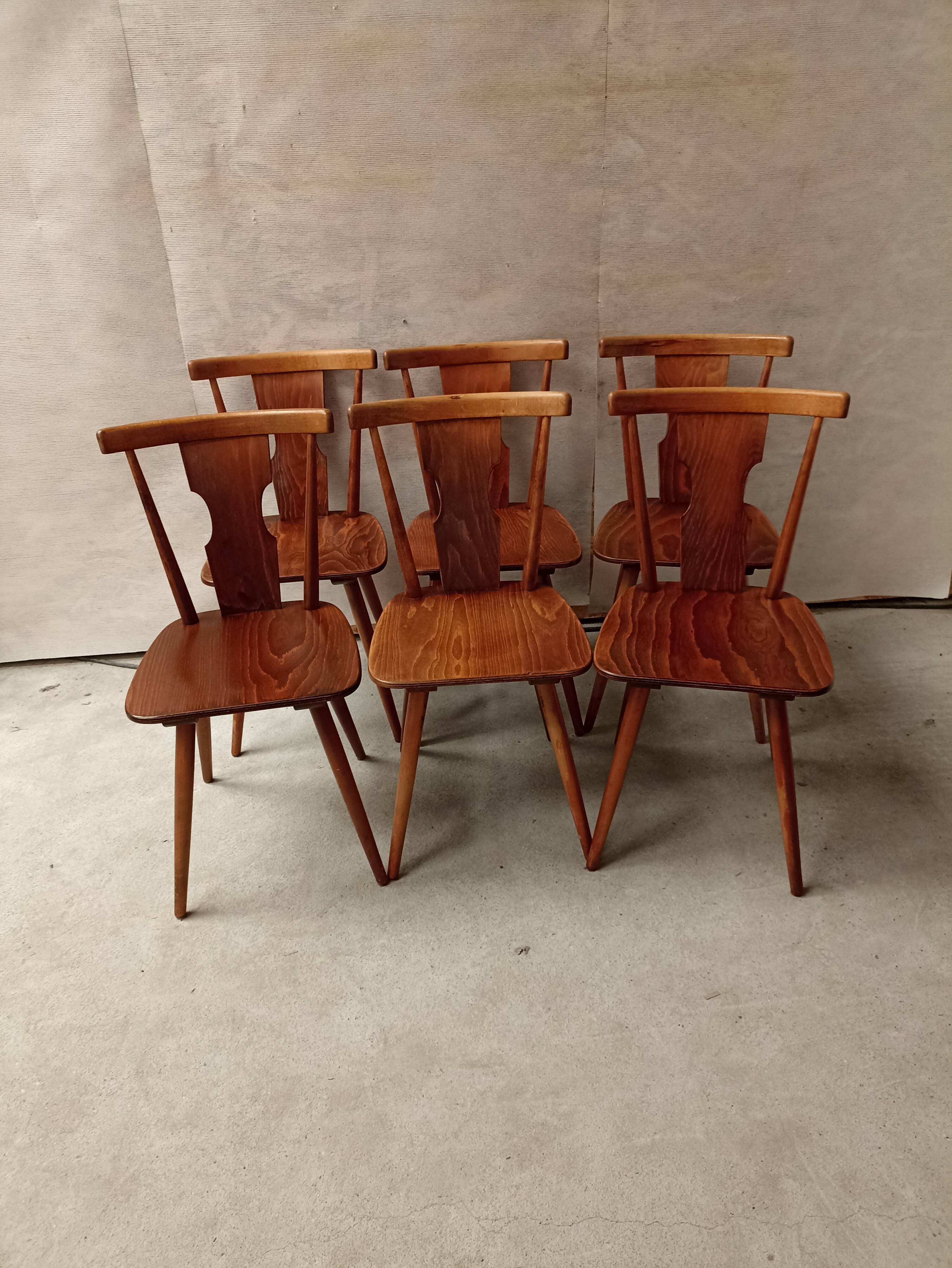 Set of 6 farm chairs