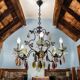 Bronze multicolored Crystal chandelier 1950’s