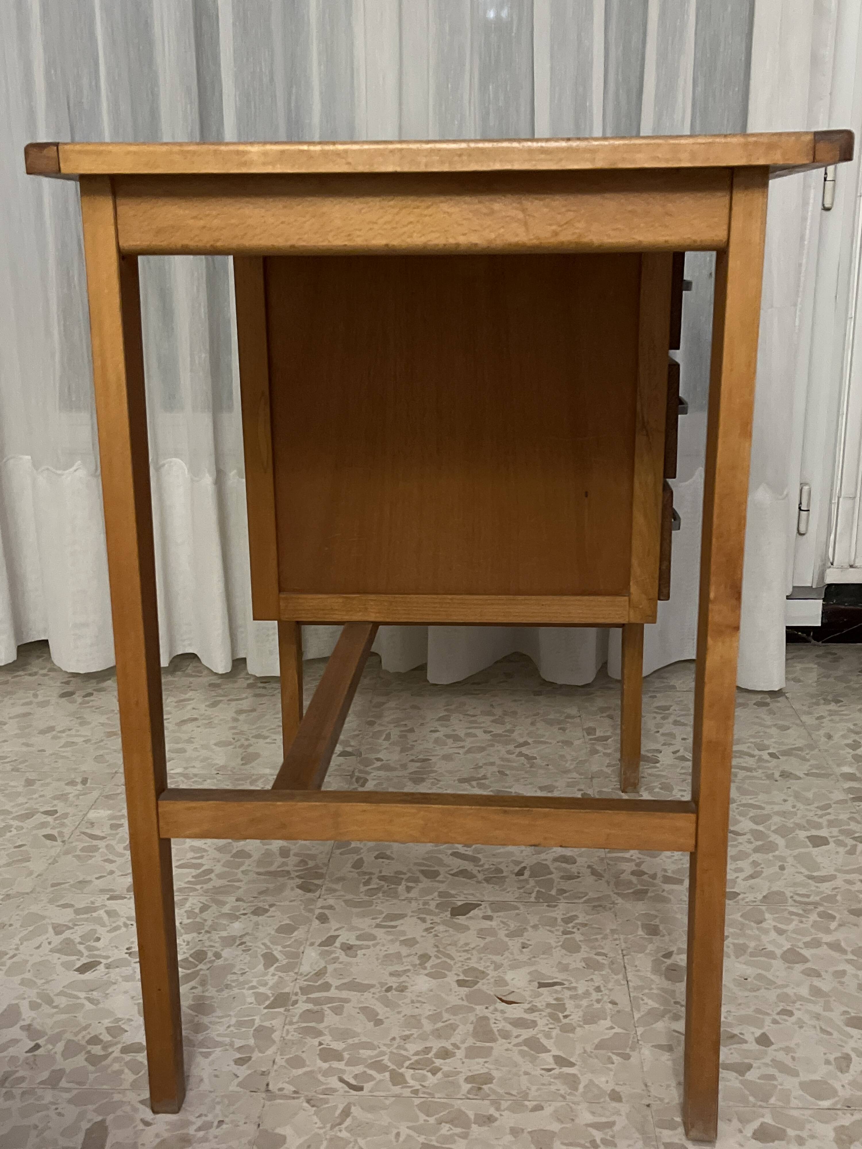 Vintage wooden desk from the 1960s