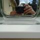 Vintage double-sided plexiglass mirror from the 60s/70s