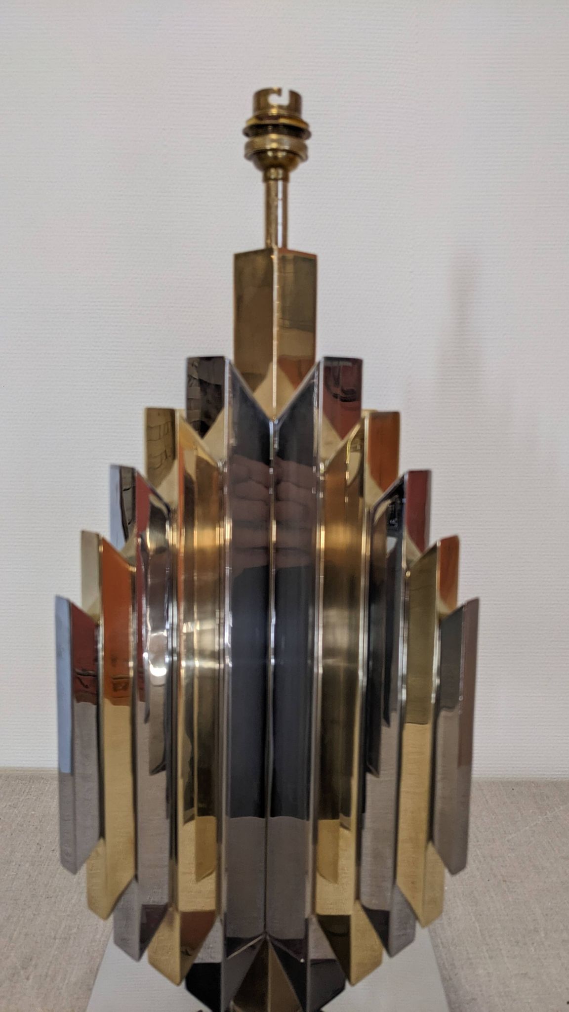 Pair of Cactus lamp bases by Les Ateliers La Boétie, France 1974