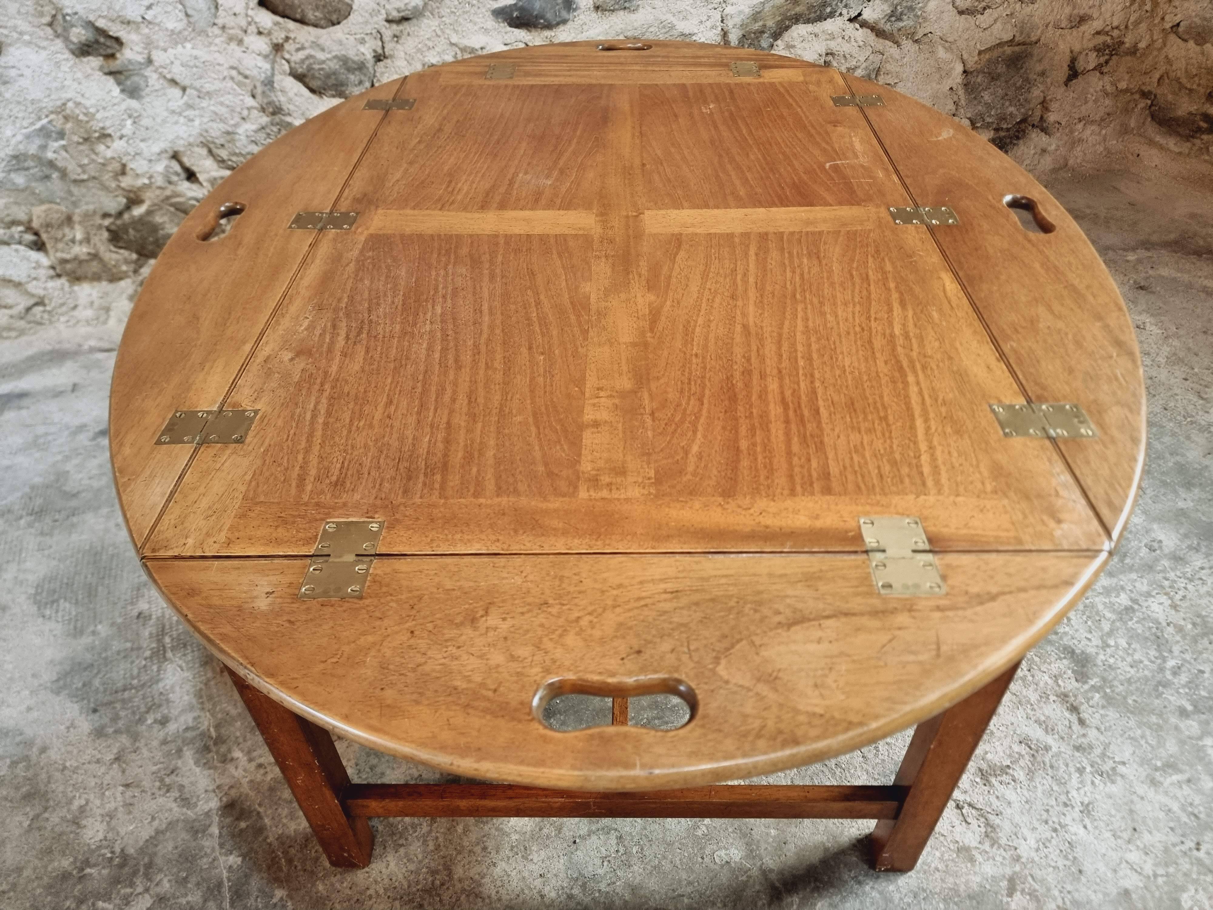 Vintage 60s Nautical Coffee Table - Butler Tray Style