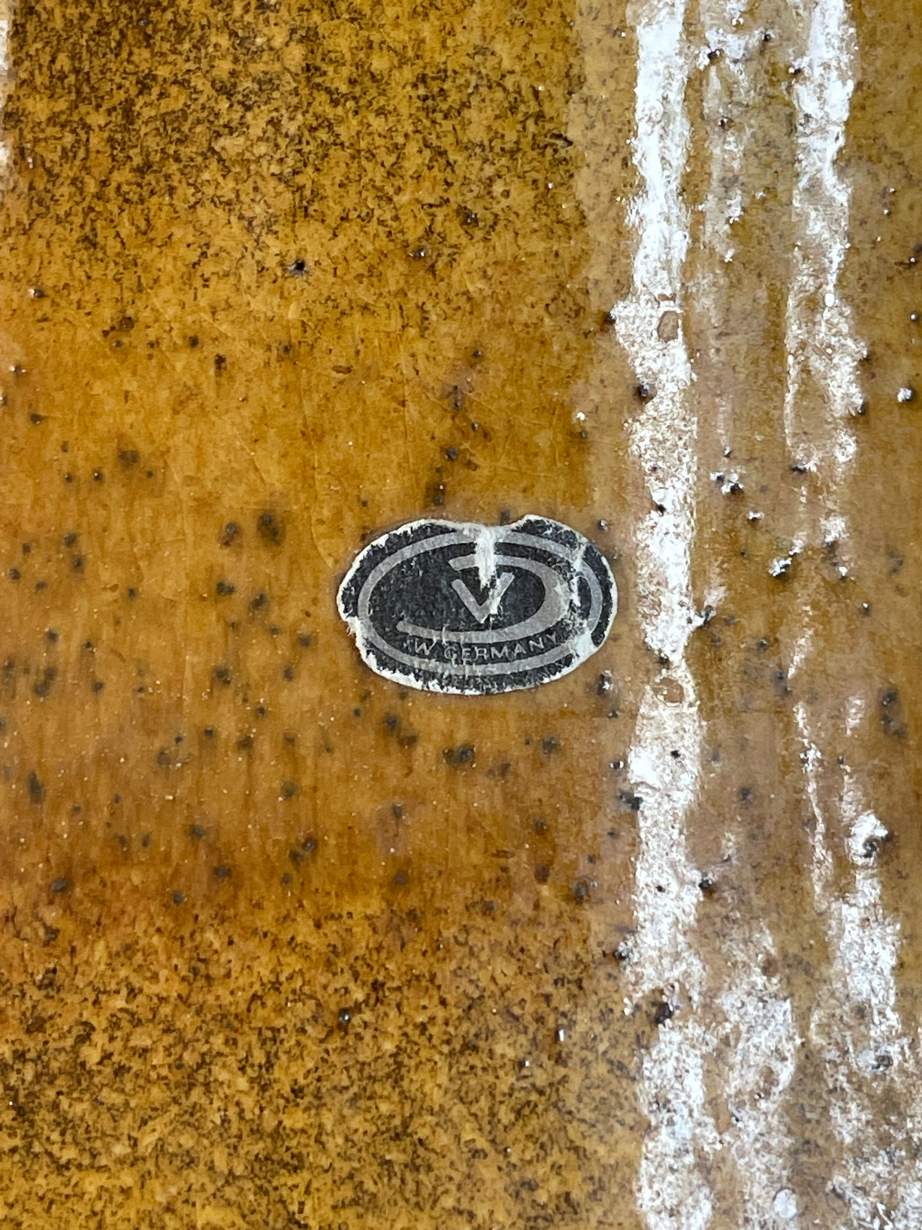 Fritz van Daalen 4736-35 Fat-Lava Vase, Vintage Mid-Century Ceramic Vase from West Germany