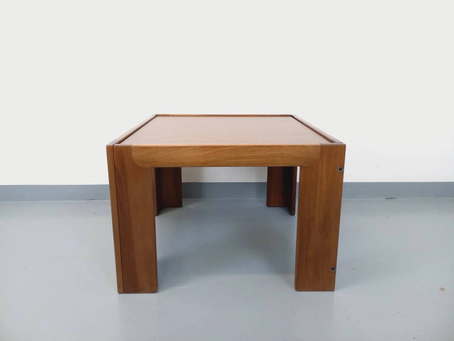 Vintage Italian square coffee table by Afra and Tobia Scarpa for Cassina.