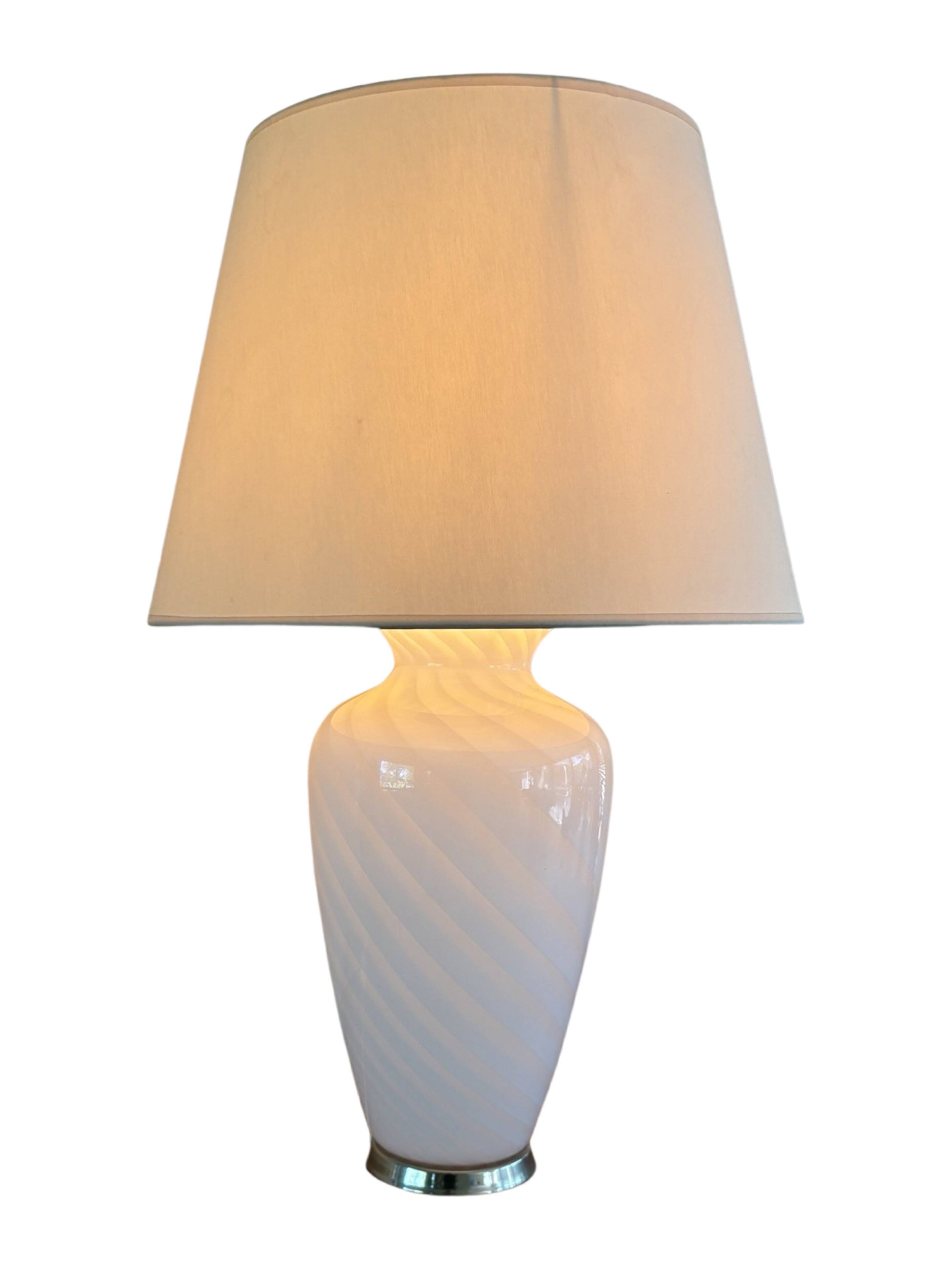 Vintage table lamp Murano glass design