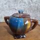 Art Deco coffee service Vallauris cobalt blue flambe glaze – 15 pieces