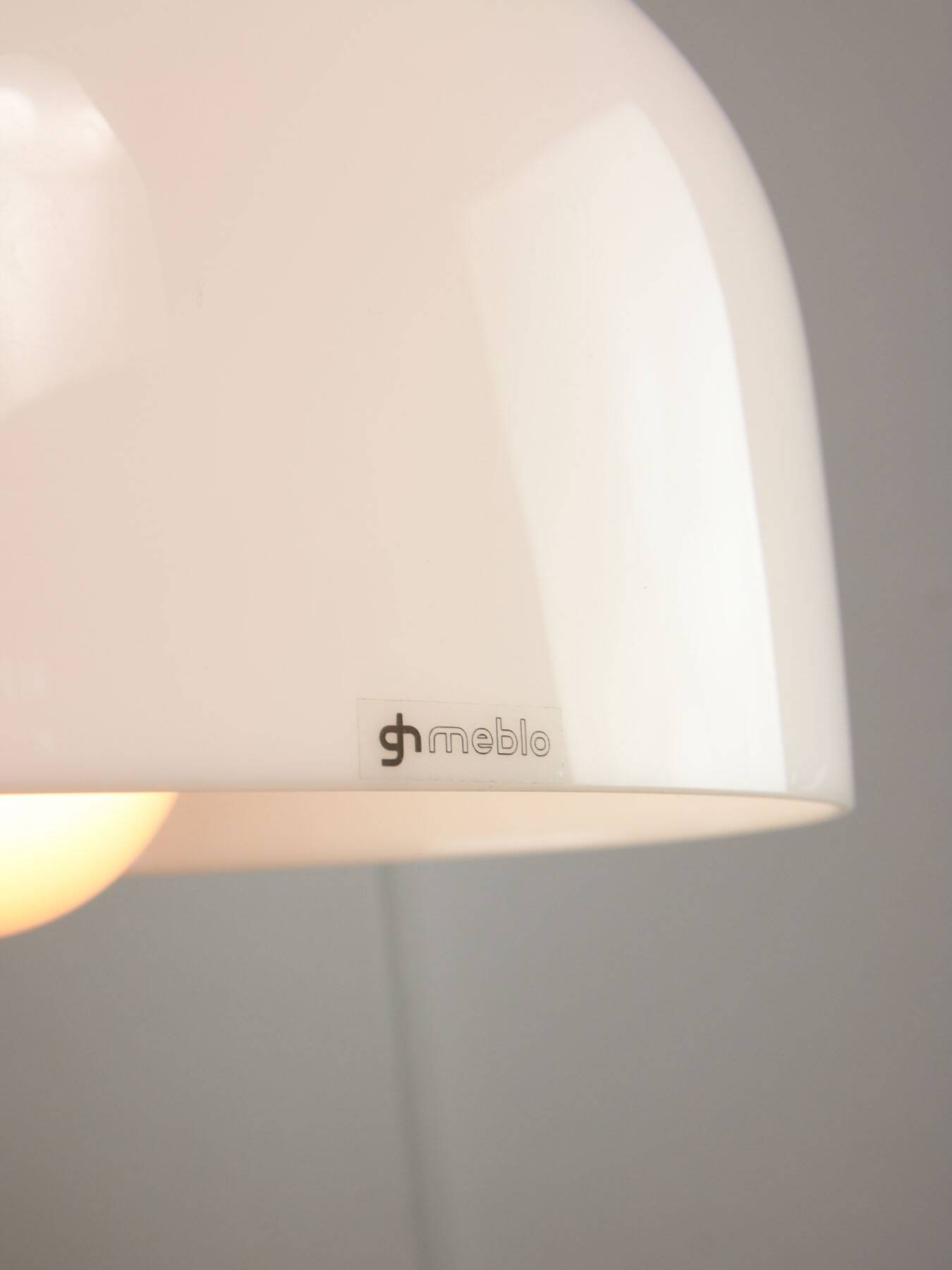 Space Age White Pendant Lamp from Guzzini, 1960s