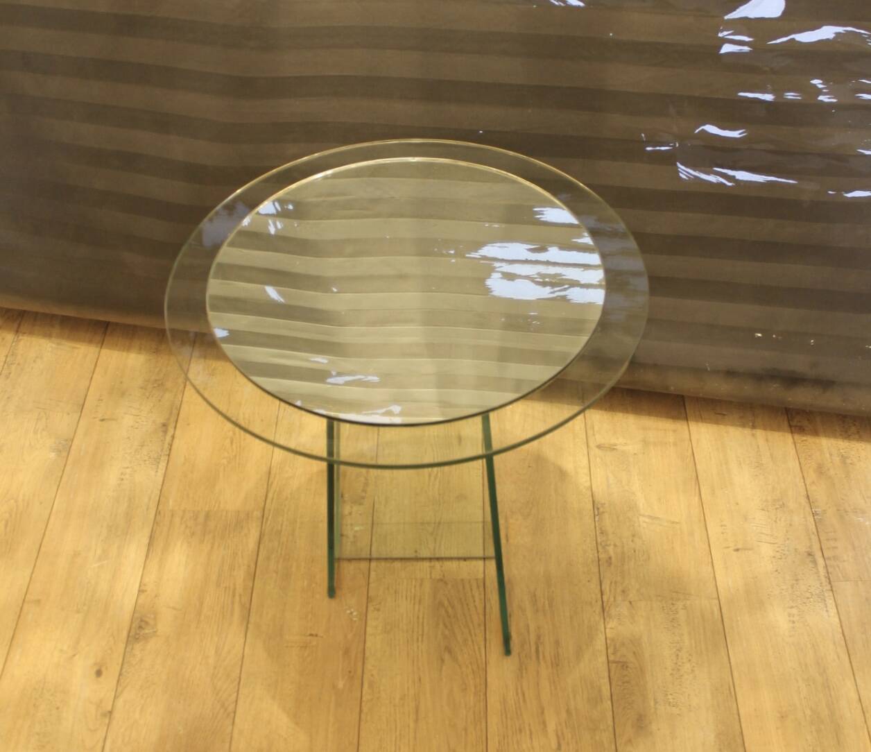 Glass gueridon, 1970