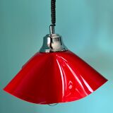 Ceiling pendant lamp / vintage and retro ceiling lamp / 1970s / red colour