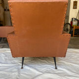 Pair of skaï armchairs