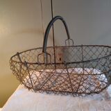 Ancien panier de pêche en fil de fer