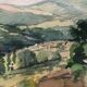 Painting watercolor painting South of France circa 1950