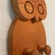 Vintage wooden owl coat rack